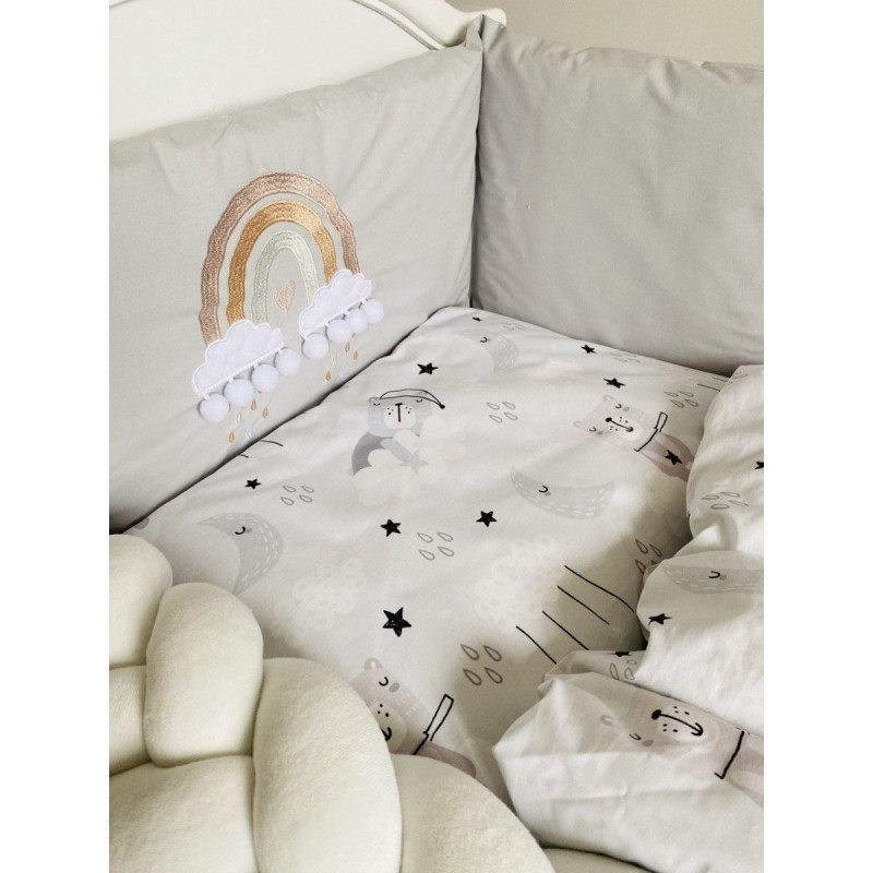 Постільний комплект 7 ел Twins Fluffy Puffy 4076-TFP-10, grey, сірий