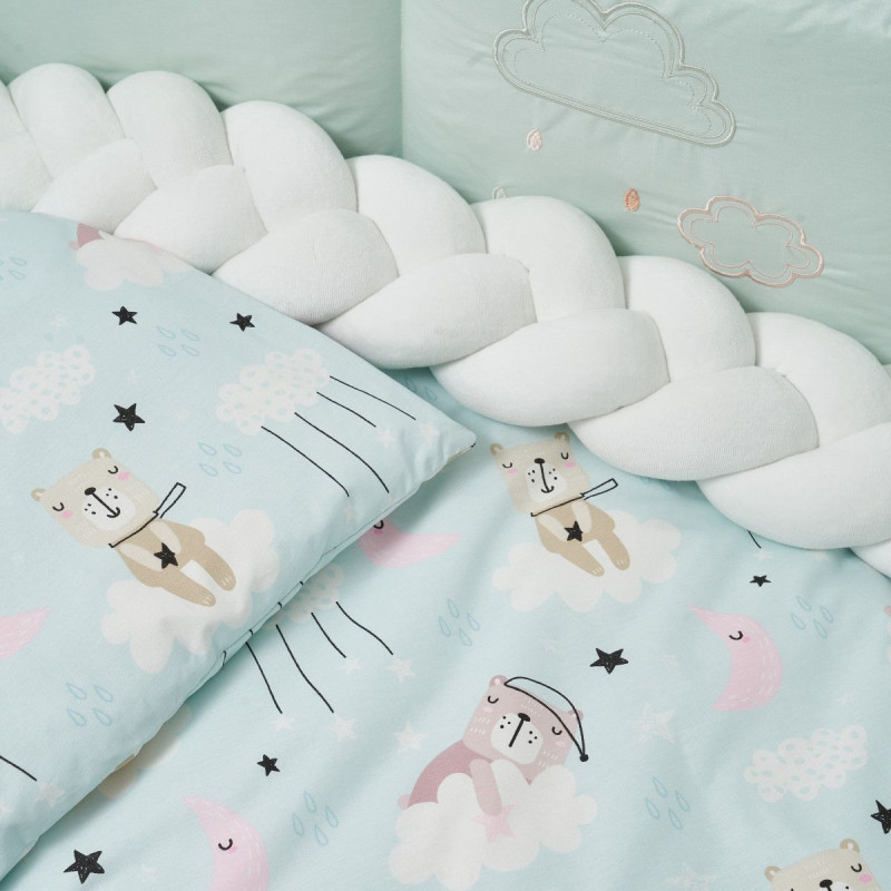 Постільний комплект 7 ел Twins Fluffy Puffy 4076-TFP-14, mint, ментол