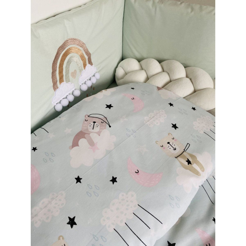 Постільний комплект 7 ел Twins Fluffy Puffy 4076-TFP-14, mint, ментол