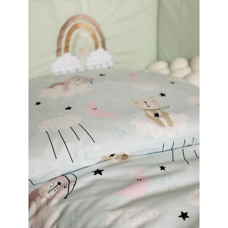 Постільний комплект 7 ел Twins Fluffy Puffy 4076-TFP-14, mint, ментол