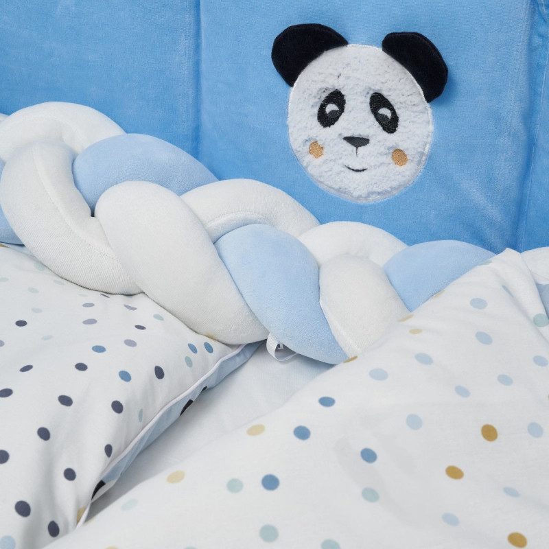 Постільний комплект 7 ел Twins Panda блакитний