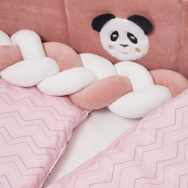 Постільний комплект 7 ел Twins Panda рожевий