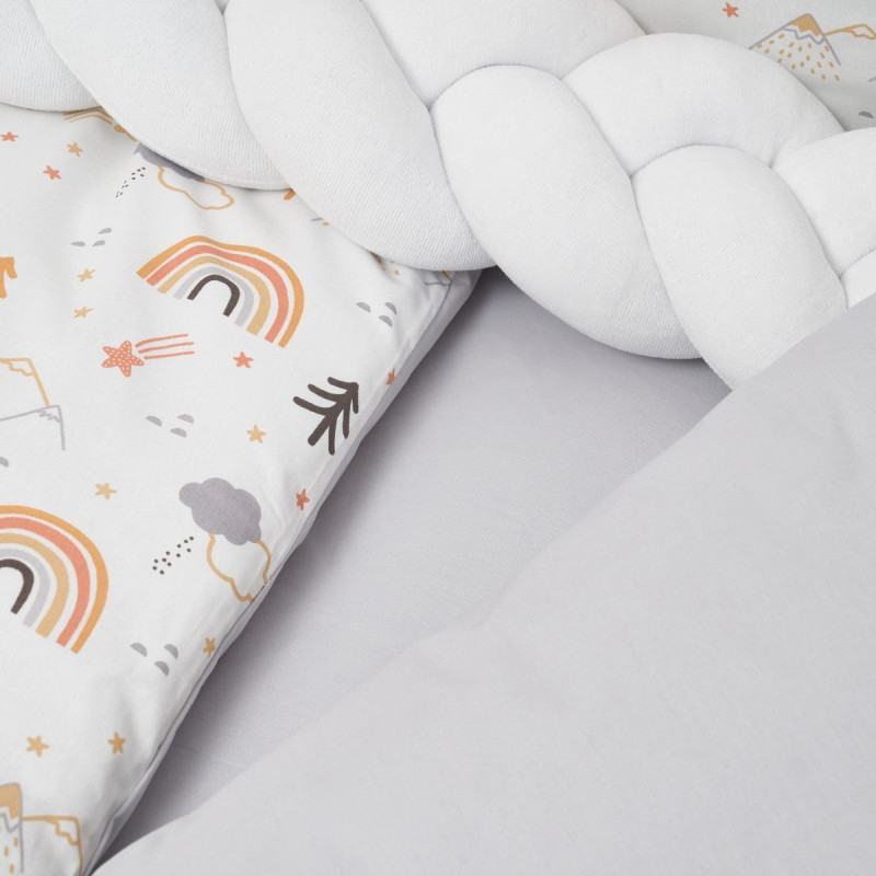 Постільний комплект 7 ел Twins Rainbow 4073-TR-10, grey, сірий