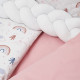 Постільний комплект 7 ел Twins Rainbow 4073-TR-24, powder pink, пудра