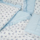 Постільний комплект 7 ел Twins Romantic Spring collection 4027-TRS-04F, Flower , блакитний