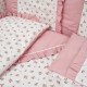 Постільний комплект 7 ел Twins Romantic Spring collection 4027-TRS-08, Flower Power, рожевий дим