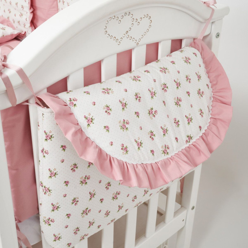 Постільний комплект 7 ел Twins Romantic Spring collection 4027-TRS-08, Flower Power, рожевий дим