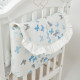Постільний комплект 7 ел Twins Romantic Spring collection 4027-TRS-401, Butterfly white, блакитний/білий