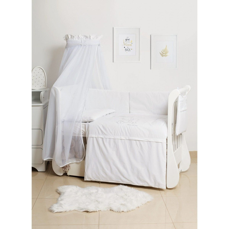 Постільний комплект 8 ел Twins Dolce Loving bear 4062-D-010, white, білий