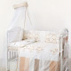 Постільний комплект 8 ел Twins Dolce Друзі зайчики 4060-D-001, beige, бежевий