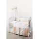 Постільний комплект 8 ел Twins Dolce Друзі зайчики 4060-D-001, beige, бежевий