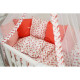 Постільний комплект 8 ел Twins Dolce Пташки 4064-DB-405, coral, кораловий