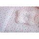 Постільний комплект 8 ел Twins Dolce Сердечка 4064-D-401, pink, білий/рожевий