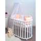 Постільний комплект 8 ел Twins Dolce Сердечка 4064-D-401, pink, білий/рожевий
