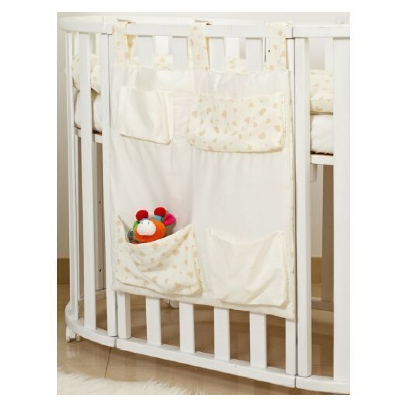 Постільний комплект 8 ел Twins Evo Angel Baby 4073-A-010, beige, білий/беж