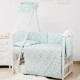 Постільний комплект 8 ел Twins Premium Glamour 4029-TGM-014, Moon mint, м