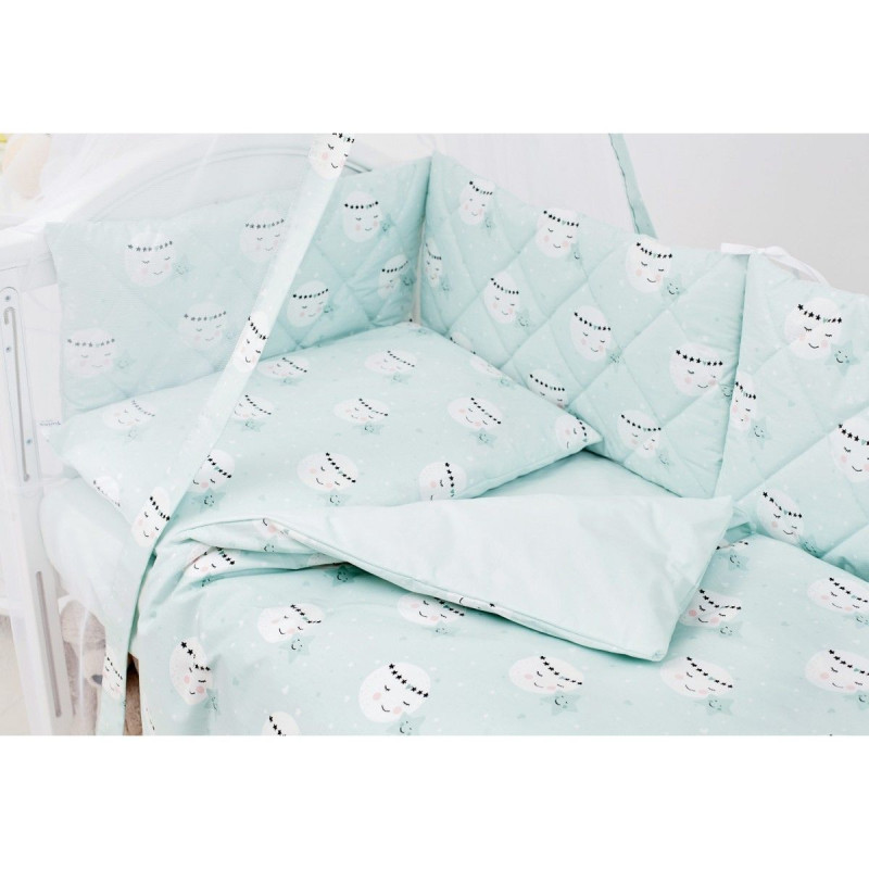 Постільний комплект 8 ел Twins Premium Glamour 4029-TGM-014, Moon mint, м