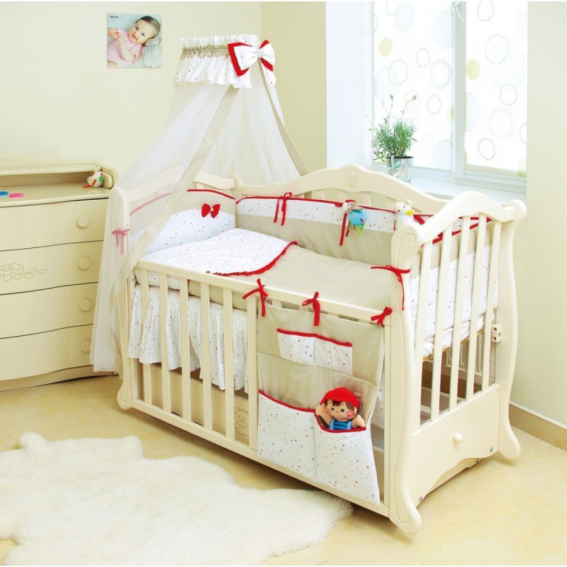 Постільний комплект 8 ел Twins Premium Starlet 4028-P-021, beige, бежевий