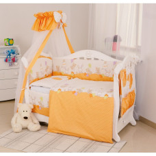 Постільний комплект 8 ел Twins Standard Basic 4050-CB-021, Горошки оранжеві, оранжевий