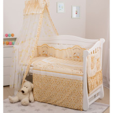 Постільний комплект 8 ел Twins Standard Basic 4050-CB-023, Зайчики зі смужками, жовтий