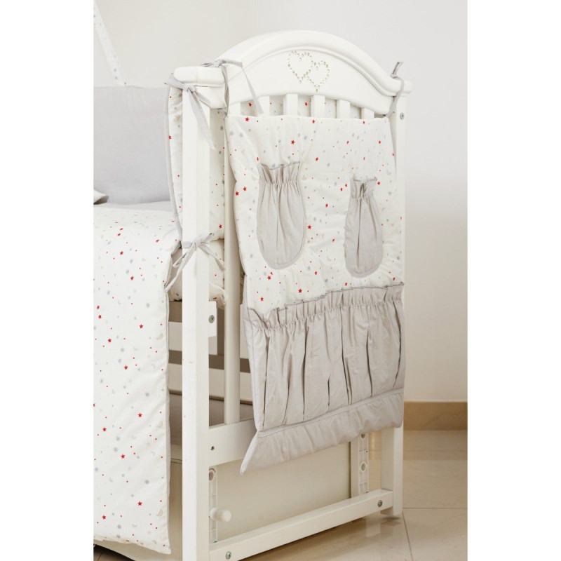 Постільний комплект 8 ел Twins Standard New 4050-CN-039-10, Зірочка сіра, сірий