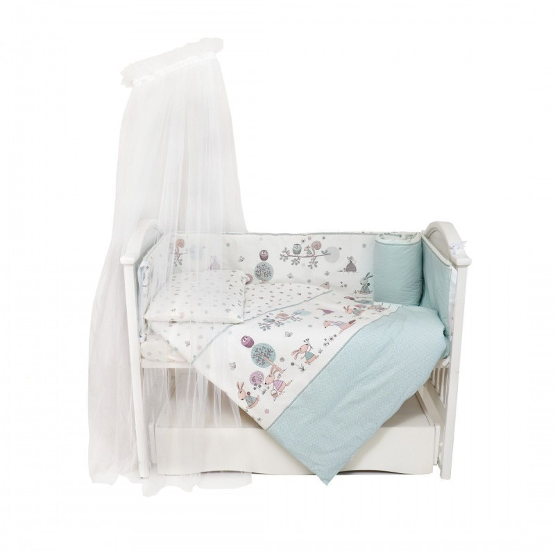 Постільний комплект 8 ел Twins Sweet 4051-SW-011, Forest mint, м