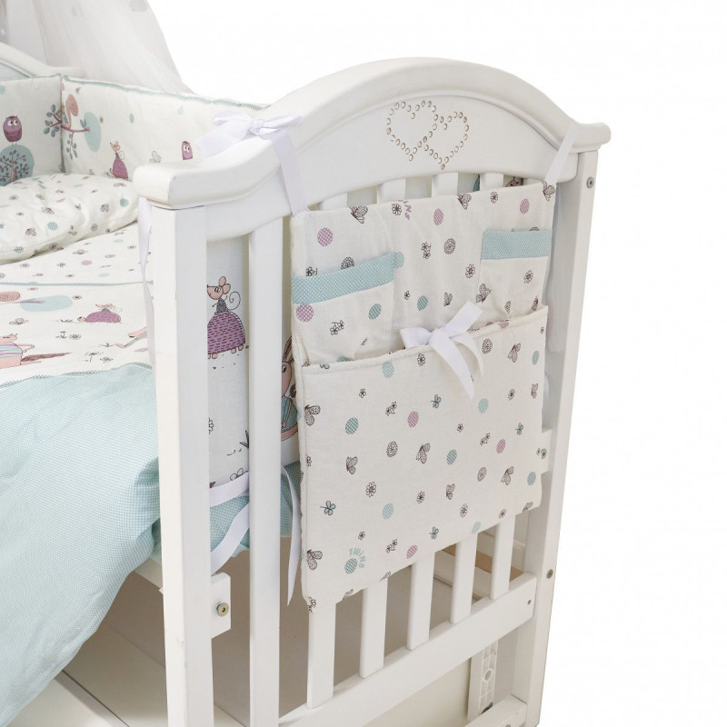 Постільний комплект 8 ел Twins Sweet 4051-SW-011, Forest mint, м