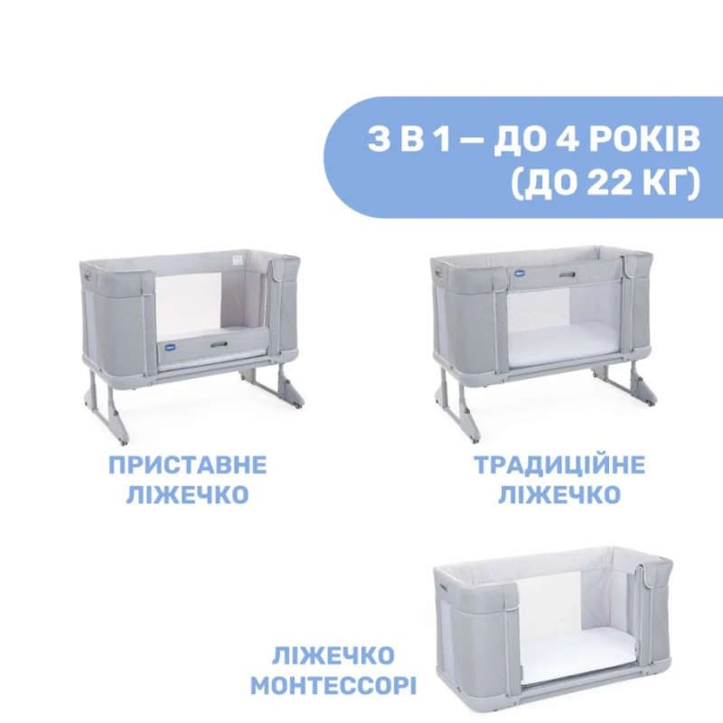 Дитяче ліжко 3 в 1 Chicco Next2Me Forever, кол.19