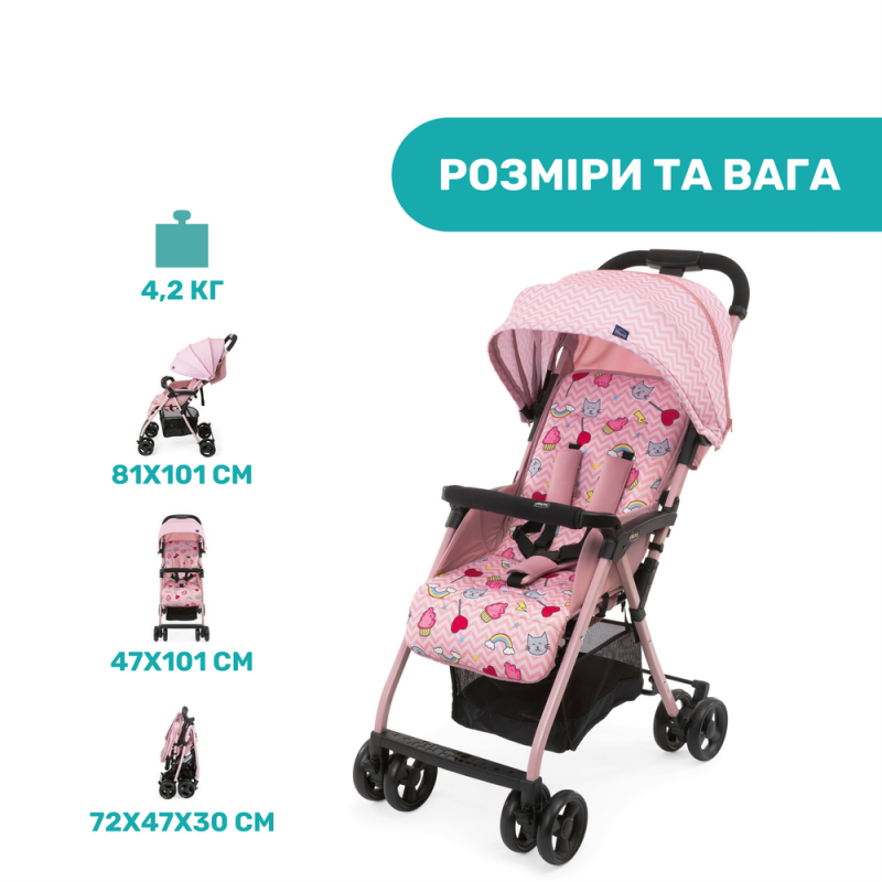 Коляска Chicco Ohlala 3 Stroller, кол.20