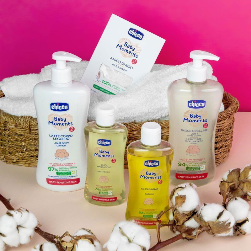 Лосьйон для тіла легкий для чутливої шкіри Chicco Baby Moments 500 мл