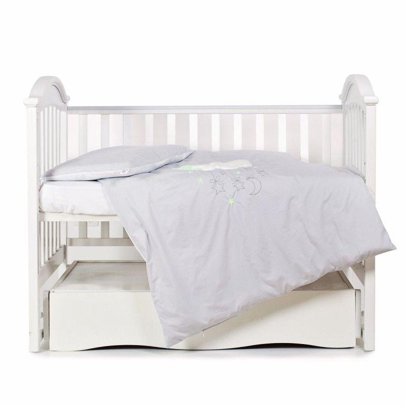 Змінна постіль 3 ел Babycentre & Twins Moonlight 4011-ZBTMO-010, grey, сірий