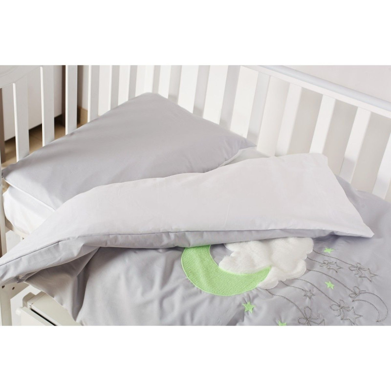Змінна постіль 3 ел Babycentre & Twins Moonlight 4011-ZBTMO-010, grey, сірий