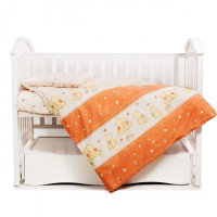Змінна постіль 3 ел Twins Comfort 3051-C-018, Ведмедики з зіркою теракотові, теракотовий