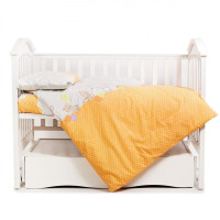Змінна постіль 3 ел Twins Comfort 3051-C-021, Горошки оранжеві, оранжевий
