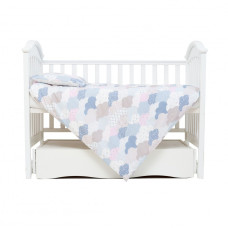 Змінна постіль 3 ел Twins Comfort line 3054-C-04, Хмаринки, беж/блакитний
