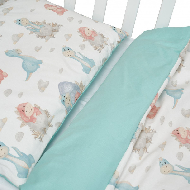 Змінна постіль 3 ел Twins Comfort line 3054-C-14, Динозаврик, ментол