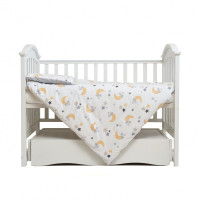 Змінна постіль 3 ел Twins Comfort Soft (фланель) 3010-TS-10, Starlet grey, білий/сірий