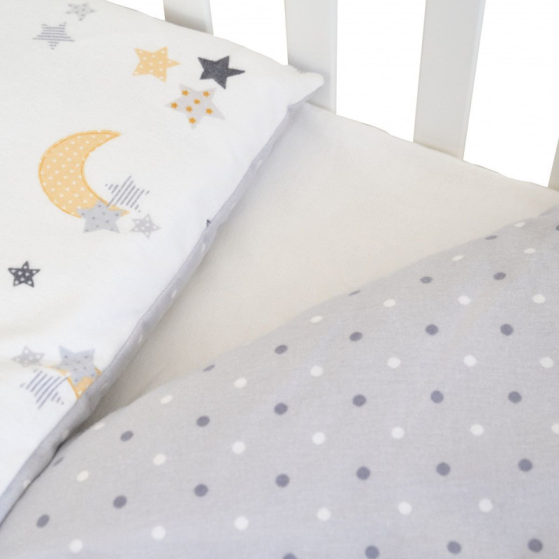 Змінна постіль 3 ел Twins Comfort Soft (фланель) 3010-TS-10, Starlet grey, білий/сірий