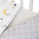 Змінна постіль 3 ел Twins Comfort Soft (фланель) 3010-TS-10, Starlet grey, білий/сірий