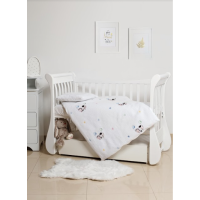 Змінна постіль 3 ел Twins Dolce Summer day з вишивкою 3062-TD-100-01, white, білий