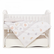 Змінна постіль 3 ел Twins Eco Line 3090-E-020, Animals beige, білий/беж