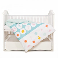 Змінна постіль 3 ел Twins Eco Line 3090-E-021, Animals mint, м"ятний