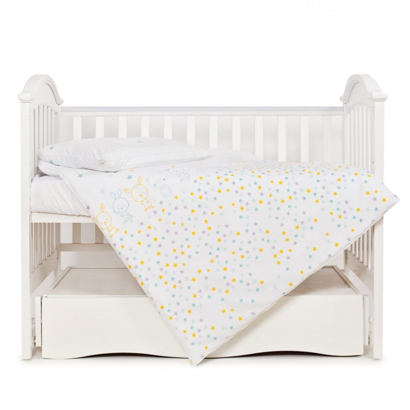 Змінна постіль 3 ел Twins Eco Line 3090-E-022, Bunnies mint, білий/мятний