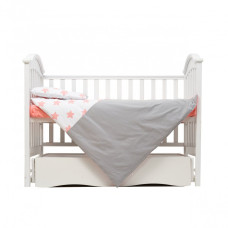 Змінна постіль 3 ел Twins Eco Stars 3090-TS-15, coral, білий/рожевий