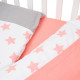 Змінна постіль 3 ел Twins Eco Stars 3090-TS-15, coral, білий/рожевий