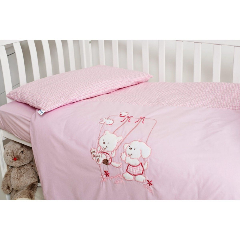 Змінна постіль 3 ел Twins Limited 3099-TL-004, Dog & cat pink, рожевий