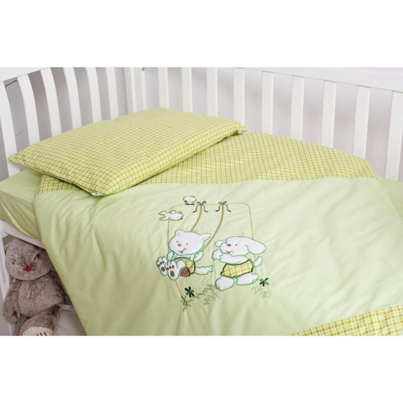 Змінна постіль 3 ел Twins Limited 3099-TL-005, Dog & cat green, зелений
