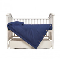 Змінна постіль 3 ел Twins Linen 3030-TL-09, dark blue, синій