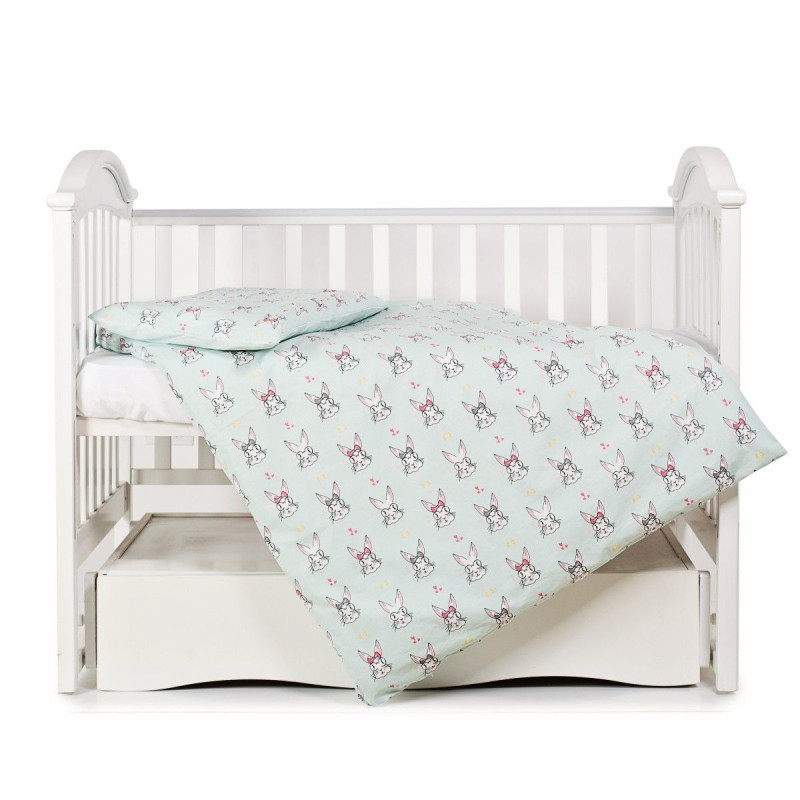 Змінна постіль 3 ел Twins Premium Glamour Limited 3064-PGNEWR-014, Кролики mint, м