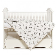 Змінна постіль 3 ел Twins Premium Glamour Limited 3064-PGNEWZ-010, Dino, білий/сірий